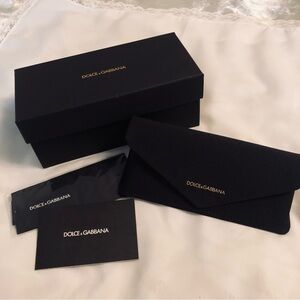 Dolce & Gabbana Black Envelope Clutch for eyewear